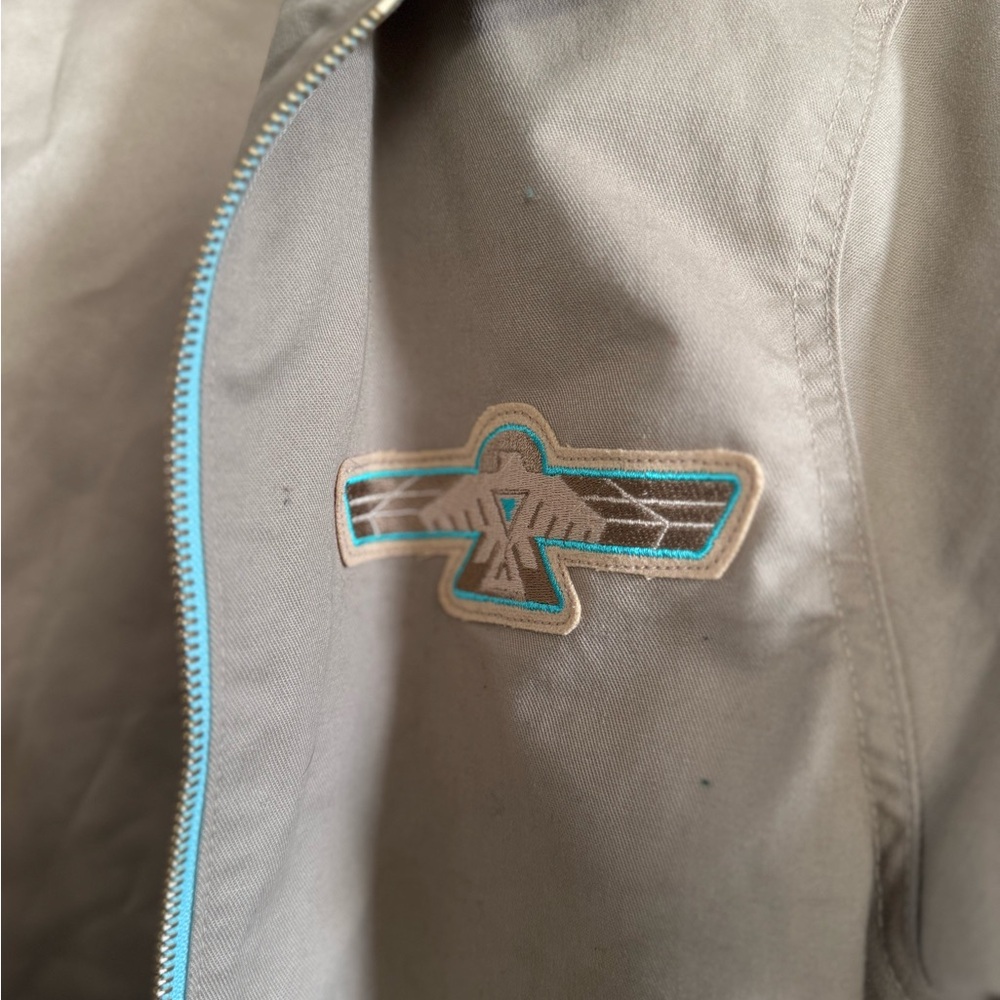 Ginew Native Americana Tan Jacket with Embroidered Detail - Picture 2 of 4